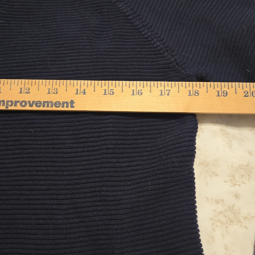 Navy Ribbed Sweater - Picture 5 of 6
